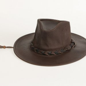 accessories hats outback foldup dark brown 9533 01